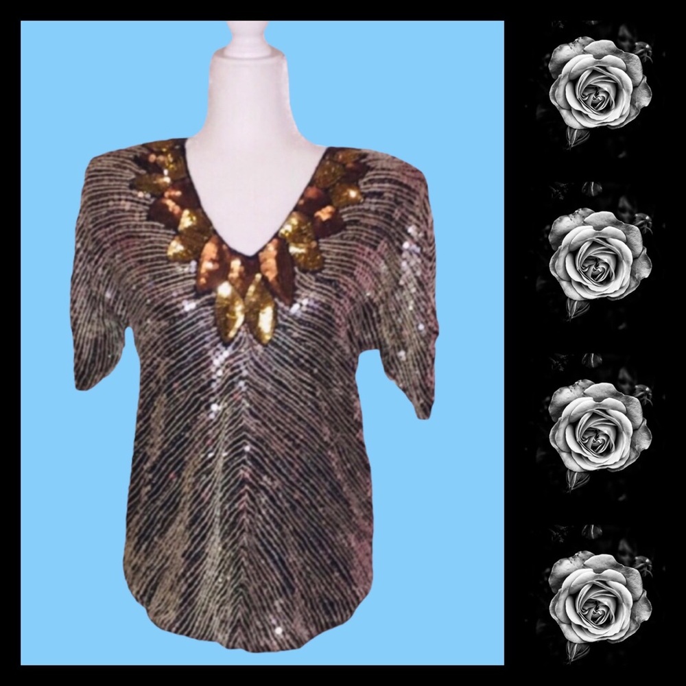 Jean for Joseph Le Bon Beautiful Sequined Top